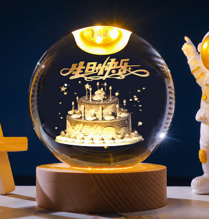 3D Constellation Crystal Ball Night Light Laser