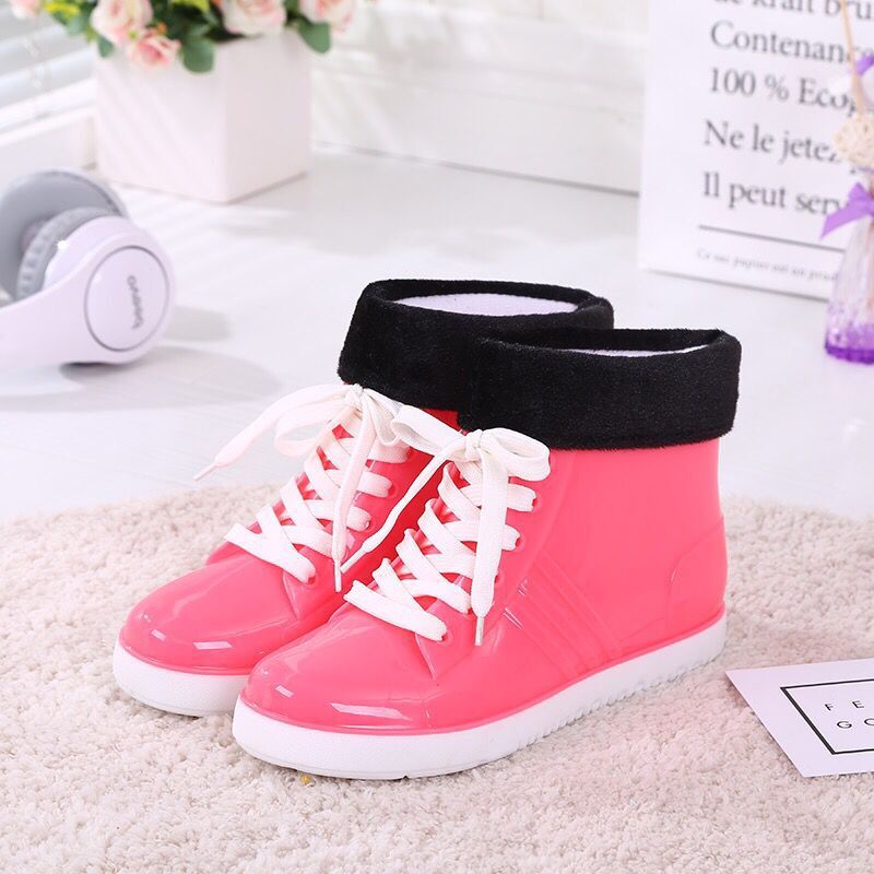 Women Fashion Style Outer Shoes Non-slip Rain Boots