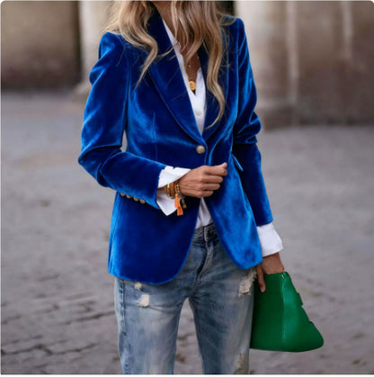 Velvet Lapel Casual Suit Business Fashion Slim Single-breasted
