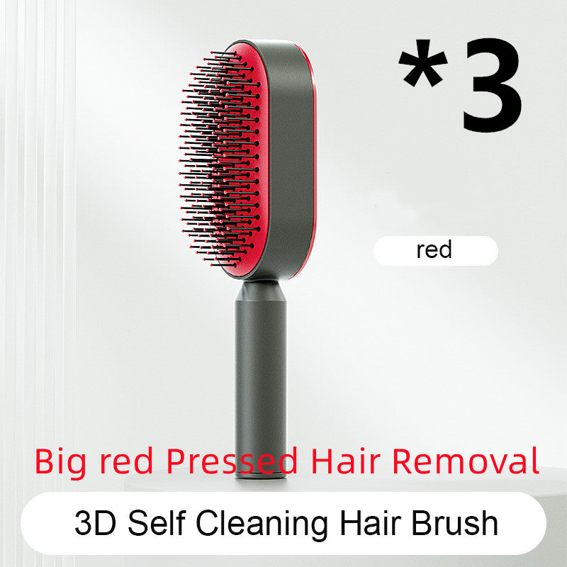 Self Cleaning Hair Brush For Women One-key Cleaning Hair Loss