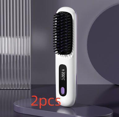 2 In 1 Straight Hair Comb Wireless Hair Straightener Brush