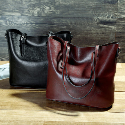 Simple Oil Wax Leather Messenger Shoulder Bags