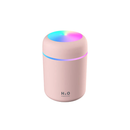 Cool Mist Humidifier, 300ml Mini Portable Humidifier With Multicolor Light,