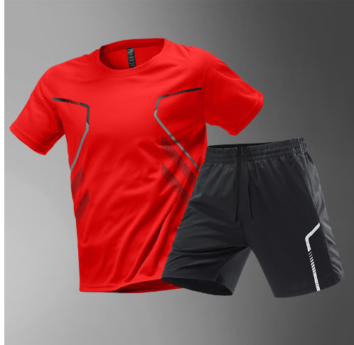 Men's T-shirts Sports Running T-shirt Color Block Men Quick-drying