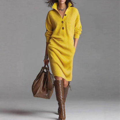 Long-sleeved Sweater Dress Fashion Warm Stand-up Collar