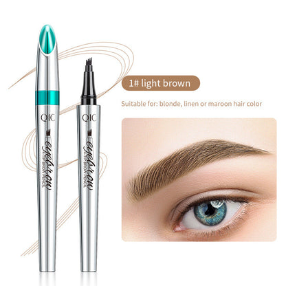 Four Prong Liquid Eyebrow Pencil Waterproof And Sweat Proof Makeup And Color Display