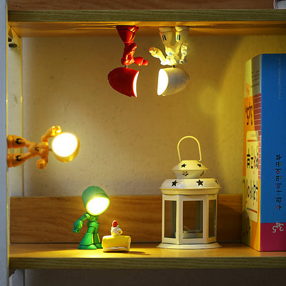 Cute LED Hero Table Lamp Mini Portable Cool Cute Robot