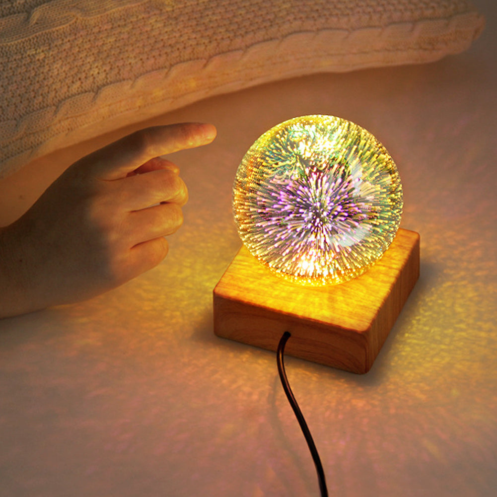 USB 3D Firework Crystal  Plug In Romantic Star LED Night Light Decorations