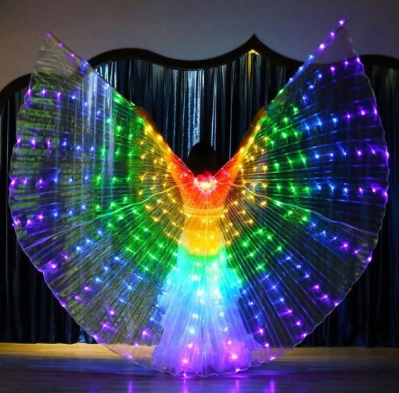 LED Butterfly Wings Halloween Stage Performance Props Women Dance