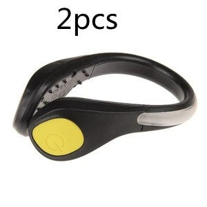 Flashing shoe clips outdoor warning lights