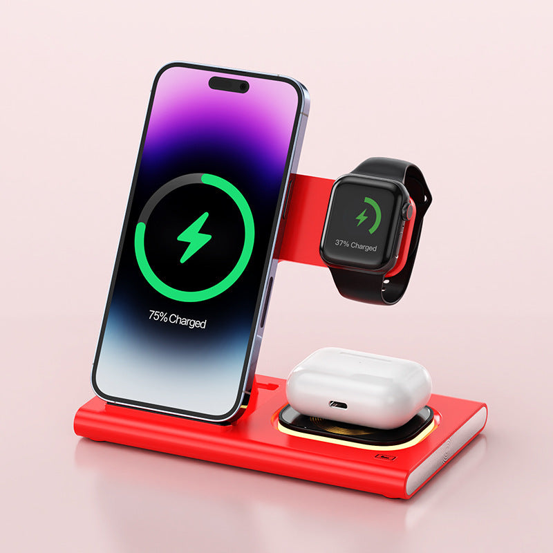 3 IN 1 15W Wireless Charging Charger Magnetic Desktop