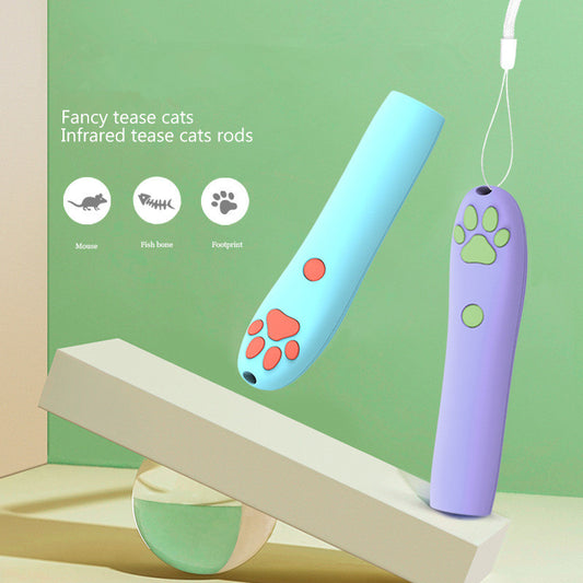 Funny Remote Control LED Laser Cat Stick Pet Toy