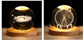 Luminous Starry Sky And Planets Moon Moon Crystal Ball Lamp