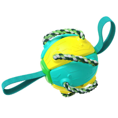 Interactive Dog Football Soccer Ball With Tabs Inflated Training Toy