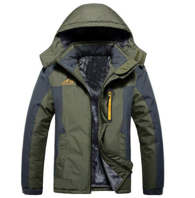 Winter Hooded Jacket Fashion Casual Warm Fleece Coat