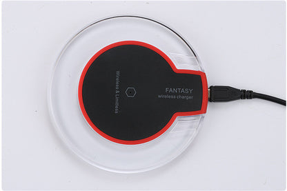 New Wireless Charging Dock Charger Crystal Round Charging Pad