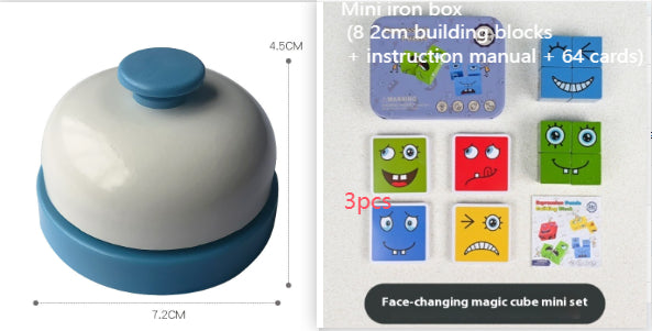 Wooden Expressions Toy Wooden Magic Cube Face Pattern Building Blocks