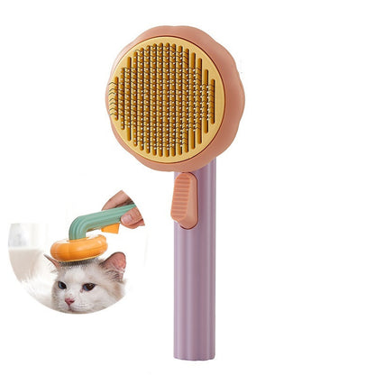 New Pet Cat Brush Self-cleaning Comb Looper