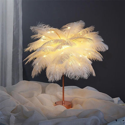Feather Lamp Nordic Desk Lamp European-Style Feather Lamp
