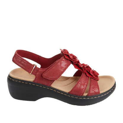 Flowers Sandals Summer Velcro Wedges Shoes For Women