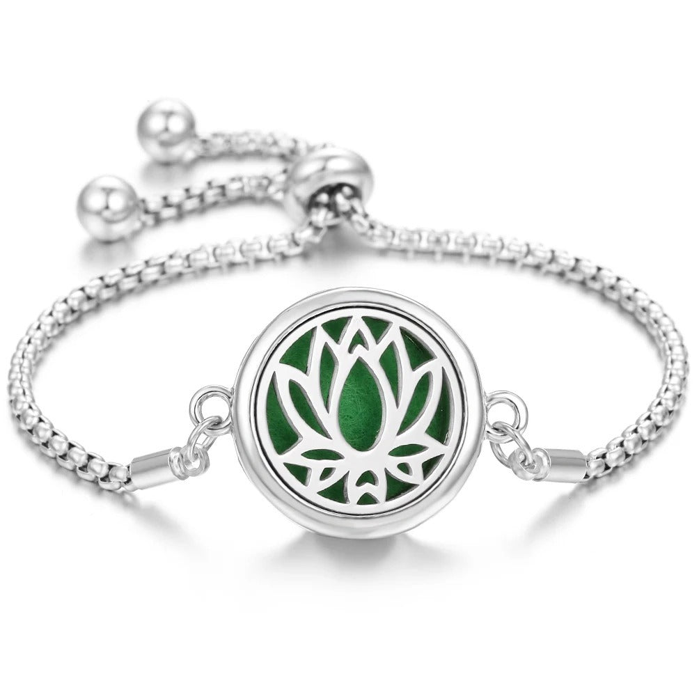 Lucky Tree Aromatherapy Oil Stainless Steel Alloy Bracelet