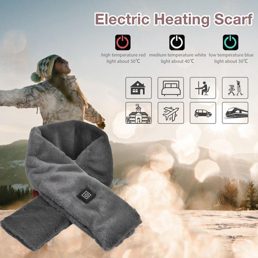Winter Electric Heated Scarf 5V 3 Level Adjustable Temperature Scarf
