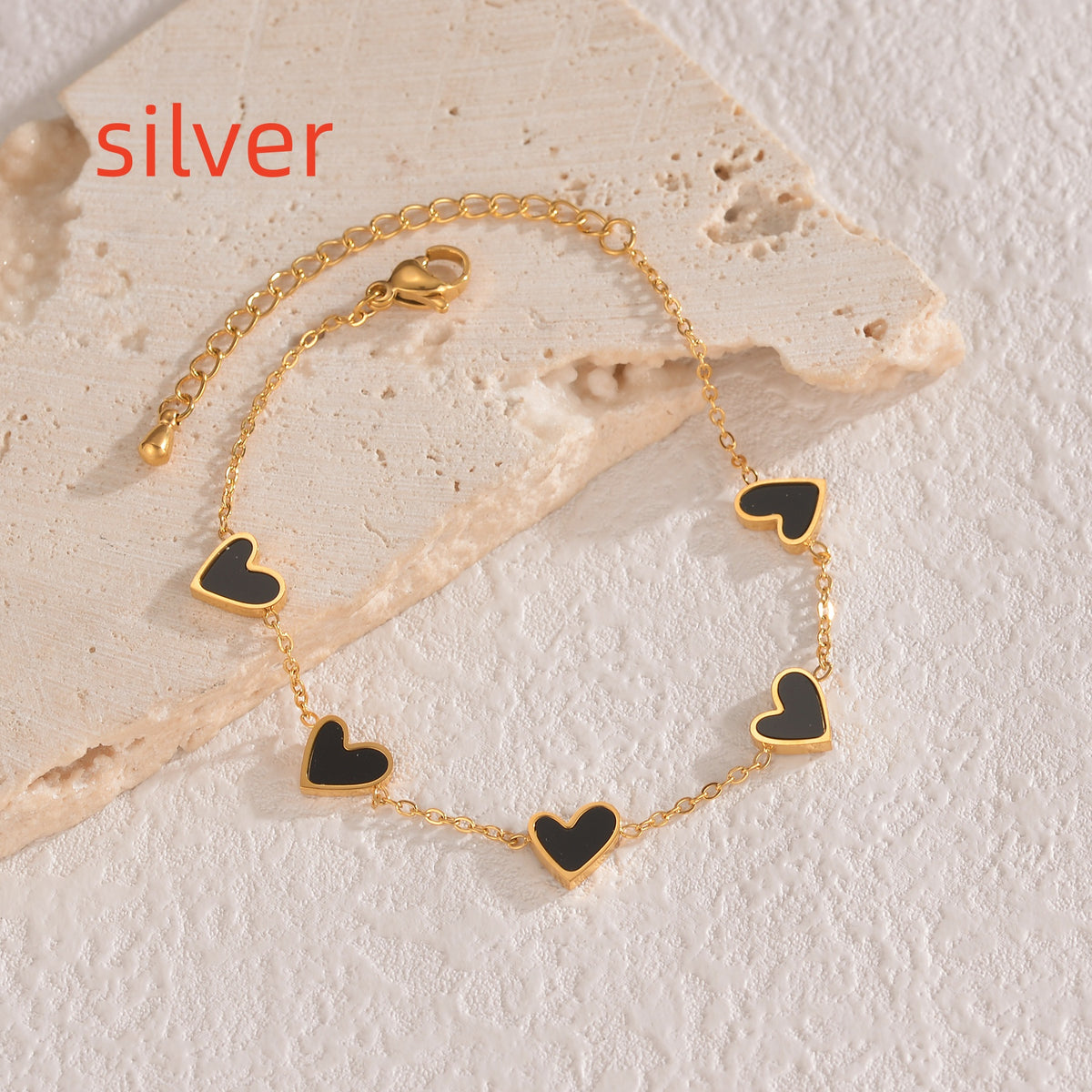 Ins Love Bracelet  Stainless Steel Dripping Heart Bracelet