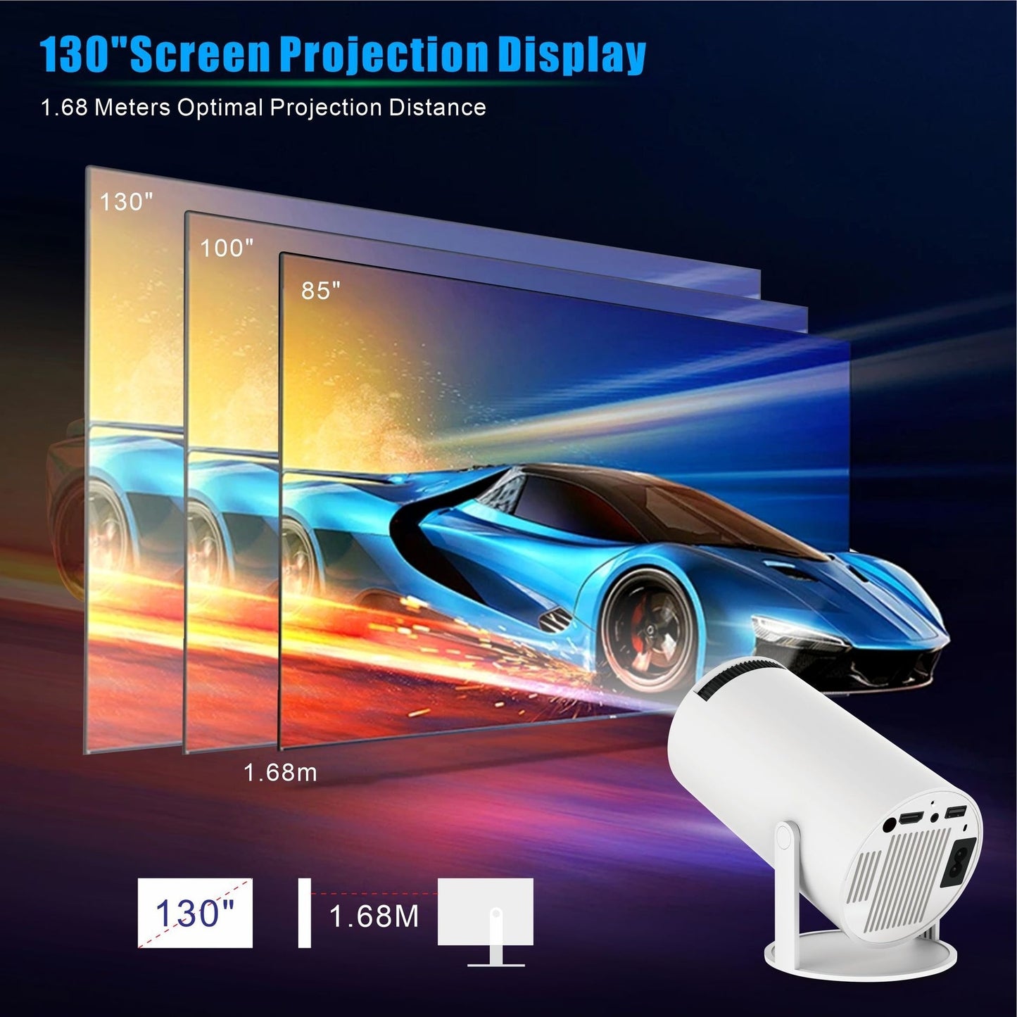 HY300 Pro Projector Home Theater Projector