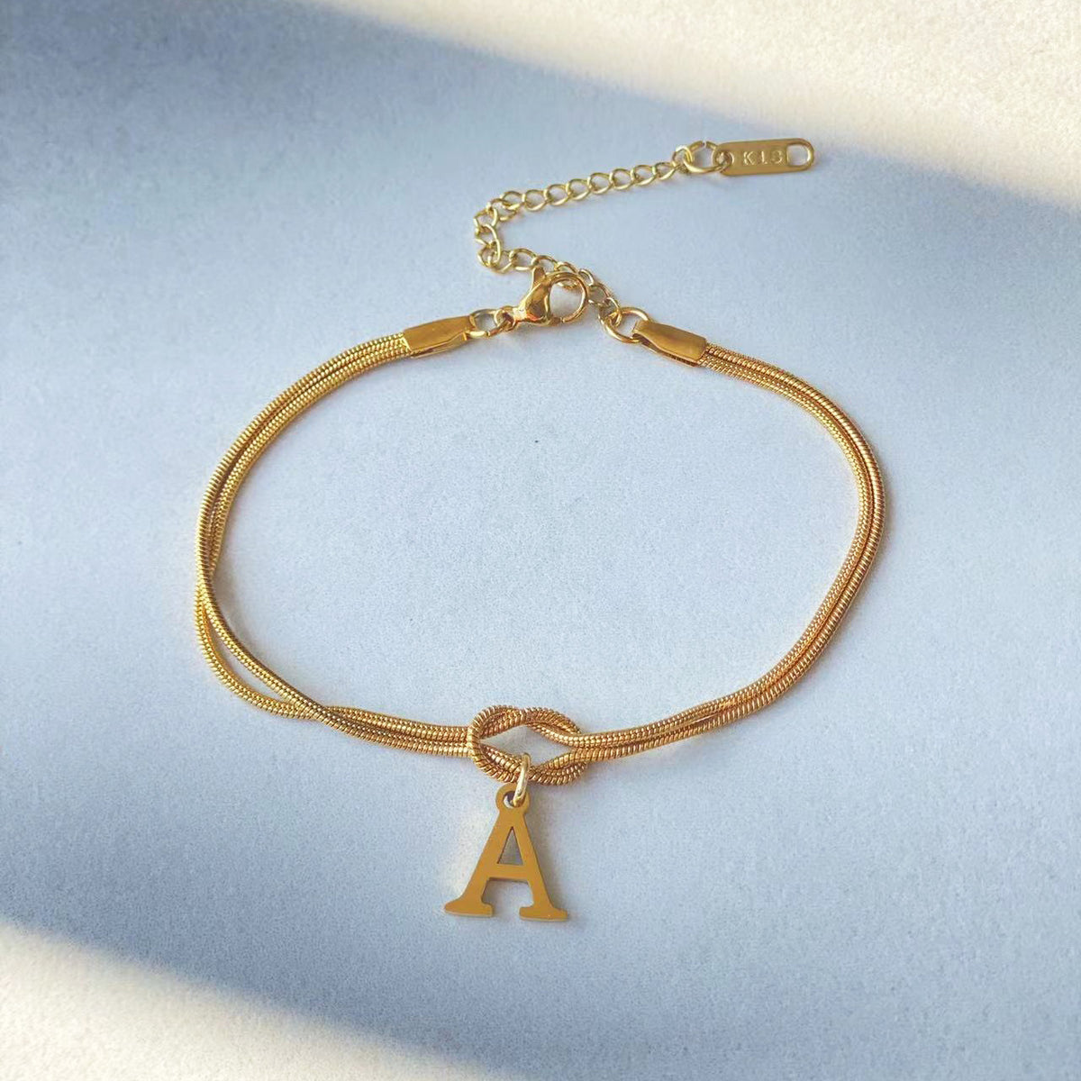 New Letter A-Z Love Knot Bracelets For Women Couple