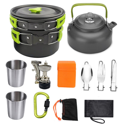 Camping Cookware Kit Outdoor Cooking Set Outdoor