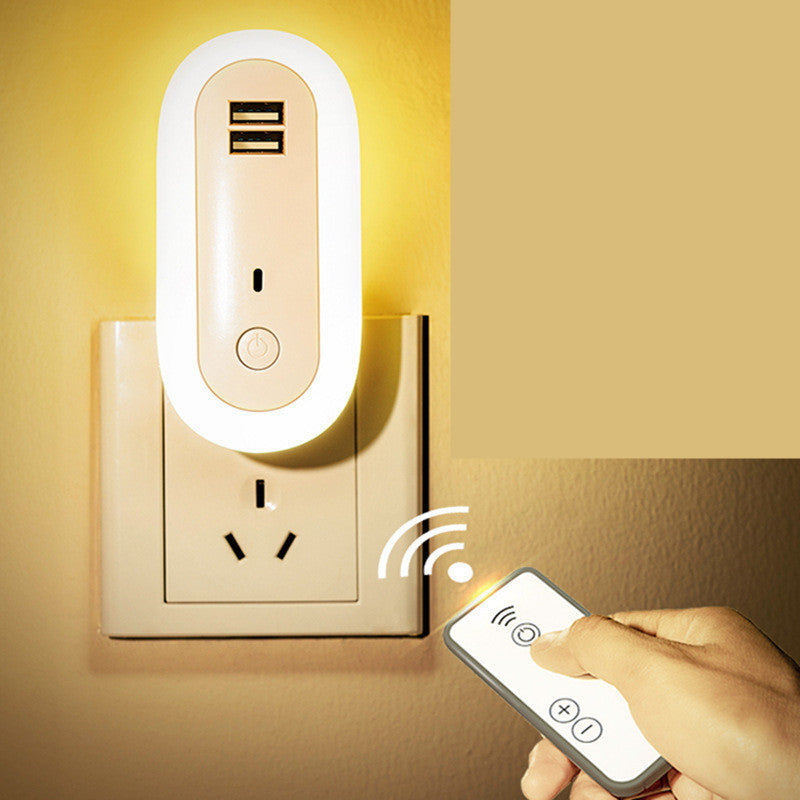 USB Remote Control Wall Lamp Timing Dimming Night Light