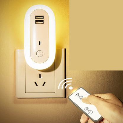 USB Remote Control Wall Lamp Timing Dimming Night Light