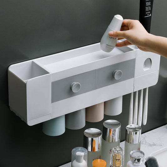 Bathroom Wall-mounted Magnetic Toothbrush Rack
