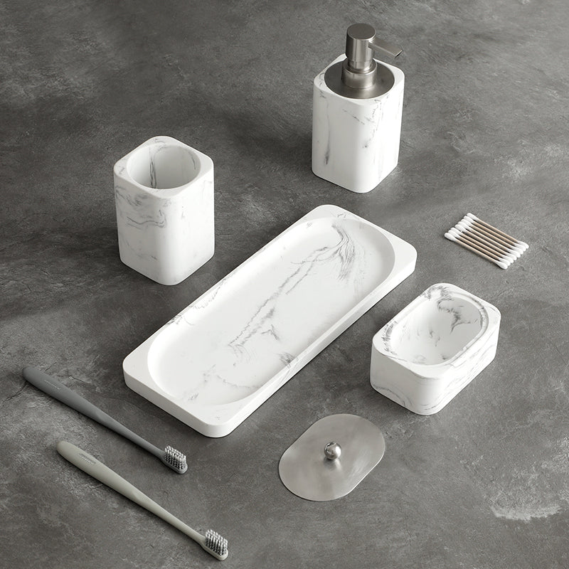 Nordic Style Resin Marble Bathroom Four-piece Set