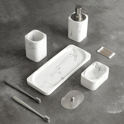 Nordic Style Resin Marble Bathroom Four-piece Set