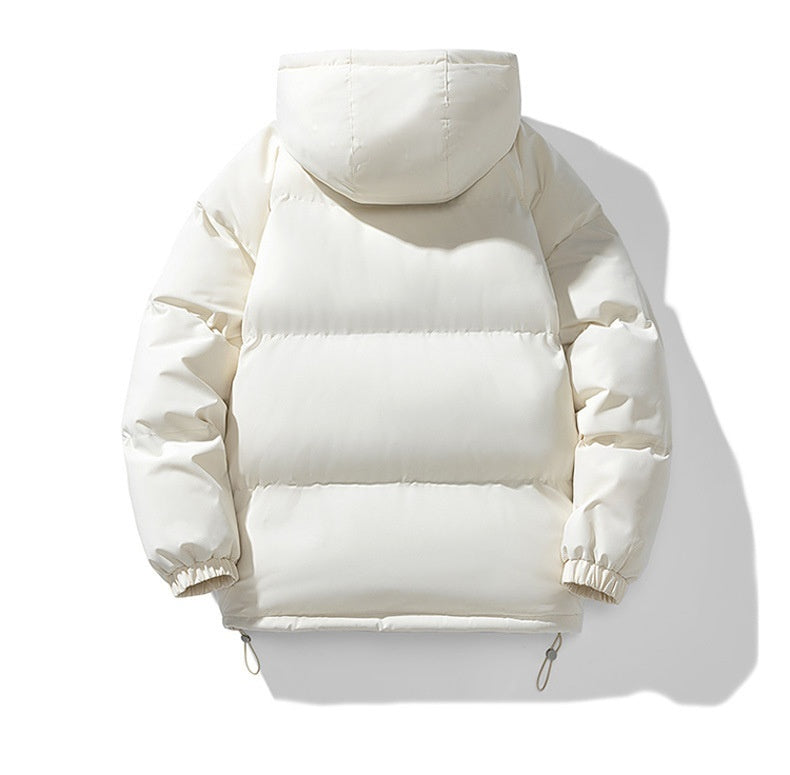 Men's Hoodie Coat Winter Fashion Solid ZIp-up Thickened Jacket