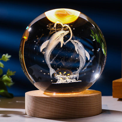 3D Constellation Crystal Ball Night Light Laser