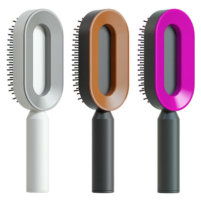 Self Cleaning Hair Brush For Women One-key Cleaning Hair Loss