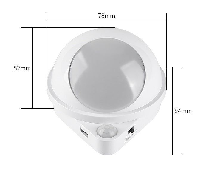 LED Smart Sensor Night Light 360 Degree Rotating Infrared