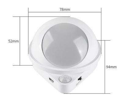 LED Smart Sensor Night Light 360 Degree Rotating Infrared