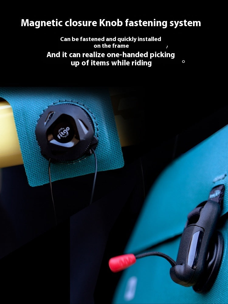 Magnetic Waterproof Bicycle Tube Bag Quick Release Buckle Car Beam Package