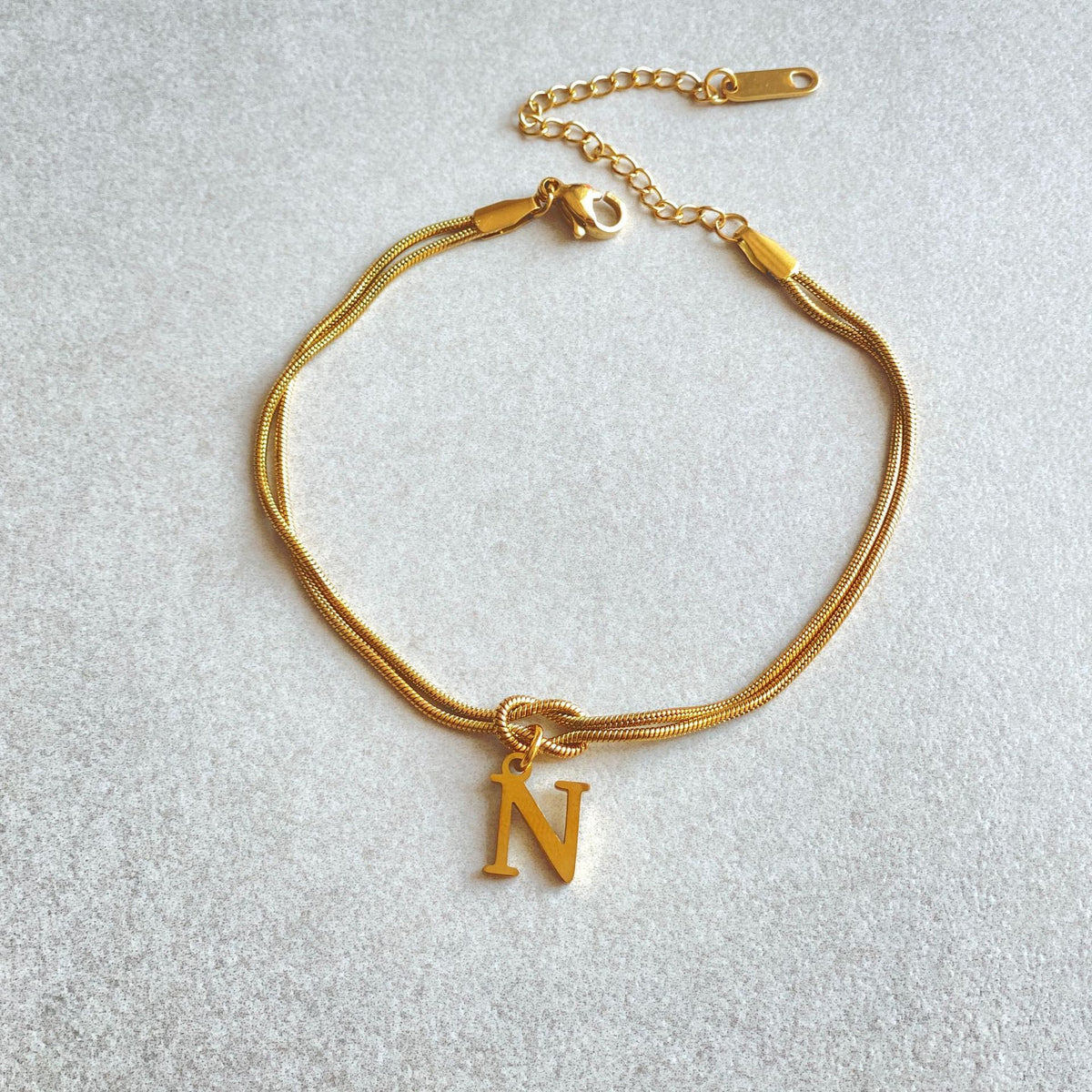 New Letter A-Z Love Knot Bracelets For Women Couple
