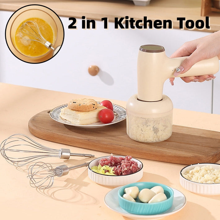 2 In 1 Electric Garlic Chopper USB Rechargeable Ginger