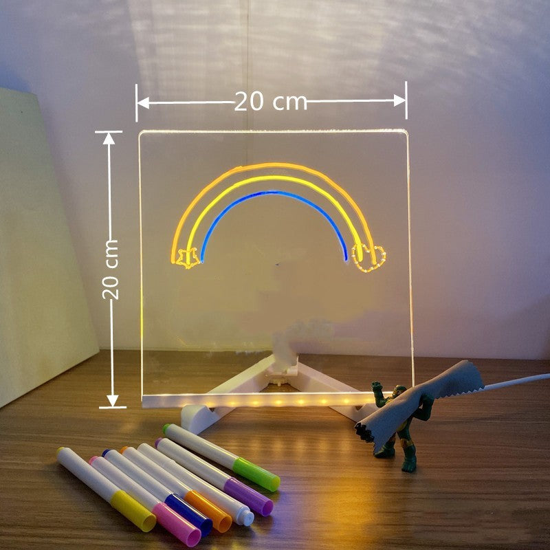Acrylic DIY Note Board LED Night Light Creative Message Board