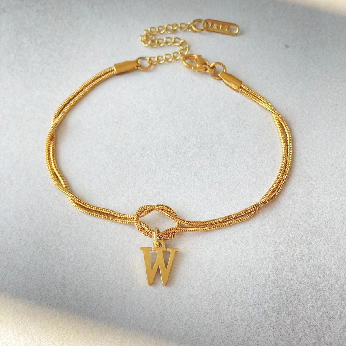 New Letter A-Z Love Knot Bracelets For Women Couple