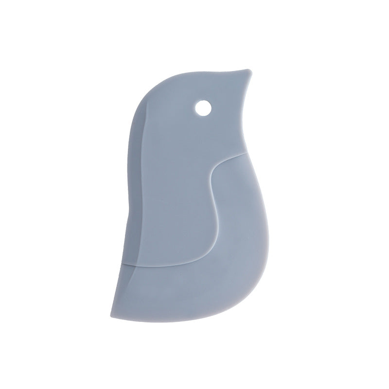 Cute Penguin Shape Baking Soft Blade Scraper Oil Dish Plate