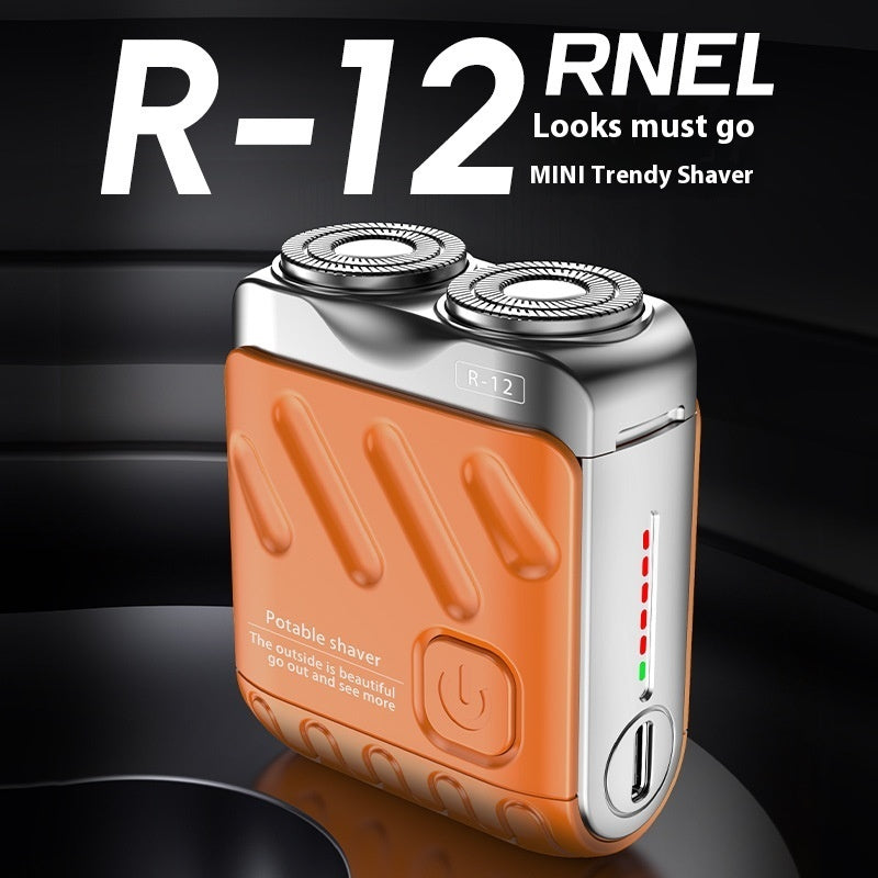 Portable Rotary Dual Ring Electric Shaver Men Travel