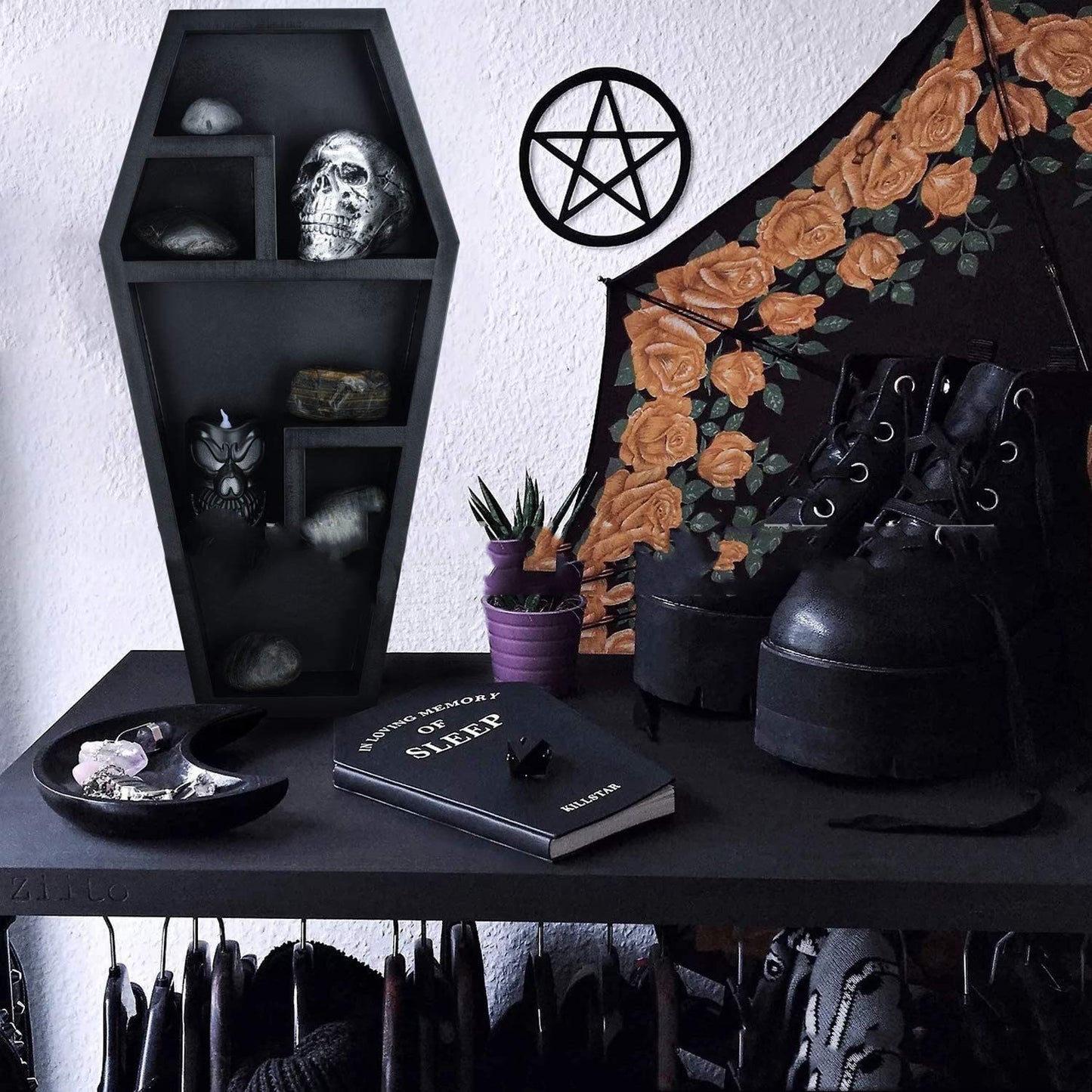 New Halloween Gothic Decorative Coffin Rack