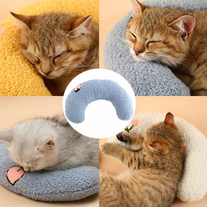 Little Pillow For Cats Fashion Neck Protector Deep Sleep Puppy U-Shaped