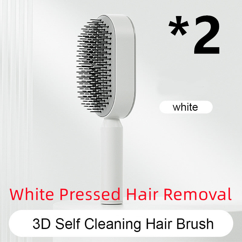 Self Cleaning Hair Brush For Women One-key Cleaning Hair Loss